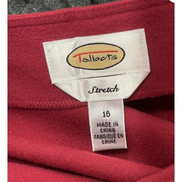 Talbots Skirt Burgundy Cargo Wrap Y2K Style Short w/ Pocket Gorpcore Size 16 - Picture 4 of 15